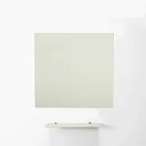 MagniPlan Magnetic Glass Wipe Board for Office, Meeting Room, Classroom and Home Office - 600mm x 450mm - Ultra White