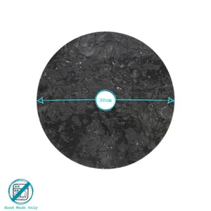 Argon Tableware Round Marble Placemats - 30cm - Black - Pack of 6