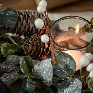 Nature Trail Wreath Tealight Xmas Table Decoration Centrepiece Christmas Décor Candle Holder