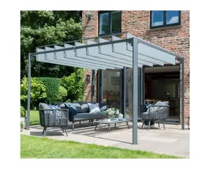 Norfolk Leisure Pandora Leaf Roof Pergola Gazebo 3 x 3m Square