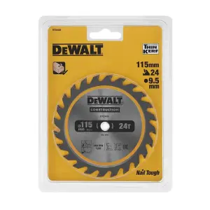 Dewalt DT20420 Circular Saw Blade 115 x 9.5mm x 24 Tooth TCT Fits DCS571 X 5