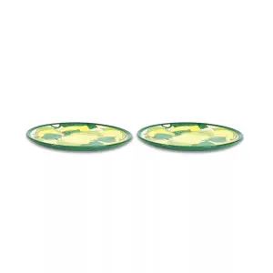 Signature Lemons Hand Painted Ceramic Kitchen Dining Plate (Diam) 28cm Set of 2