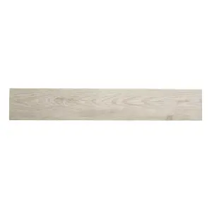 Colours Cotage wood White Matt Wood effect Porcelain Wall & floor Tile Sample