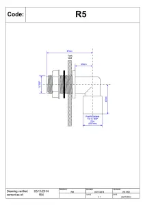 McAlpine R5 0.75" Bent Overflow Tank Connector