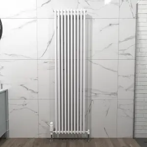 Nes Home 1800 X 470 mm Double Column White Traditional Radiator