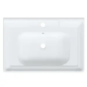 Bathroom Sink White 71x48x23 cm Rectangular Ceramic