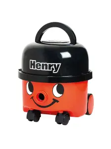 Casdon Henry & Hetty Toys - Henry Vacuum Cleaner - Red Vacuum Cleaning Toy with Real Function & Nozzle Accessories - Kids Cleaning