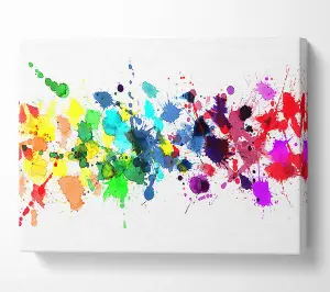 Colour Raindrops Canvas Print Wall Art - Medium 20 x 32 Inches