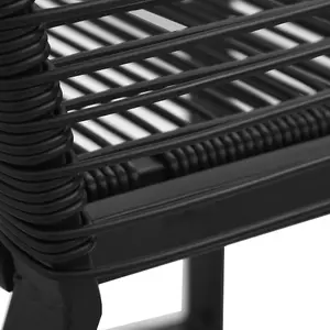 Berkfield Garden Chairs 2 pcs Black PVC Rattan