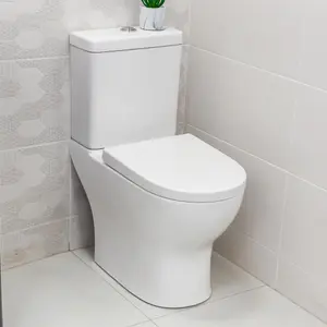 Luminar White Close Coupled Toilet & Soft Close Seat