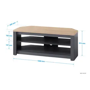 TNW Memphis Corner TV Stand For Up To 50" TVs - Grey & Oak