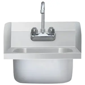 Berkfield Commercial Hand Wash Sink with Faucet Stainless Steel