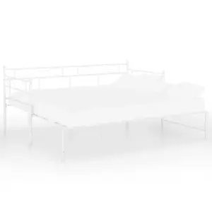 Berkfield Pull-out Sofa Bed Frame White Metal 90x200 cm