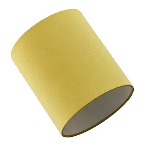 Contemporary and Elegant Mustard Ochre Linen Fabric 18cm Cylinder Lamp Shade