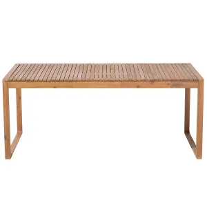 Garden Table Wood Light Wood SASSARI