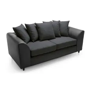 Dylan Collection 3 Seater Sofa in Black