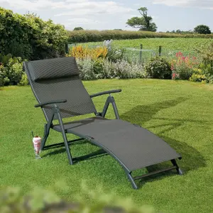 Suntime Havana Sun Lounger in Charcoal