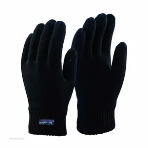 Mens 3M Thinsulate Thermal Lined Winter Gloves L/XL Black