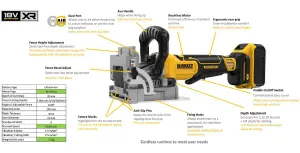 Dewalt 18v XR Brushless Biscuit Jointer - Bare Unit in TSTAK