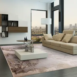 Beige Abstract ,Luxurious Modern Easy to clean Rug for Bedroom & Living Room-160cm X 230cm