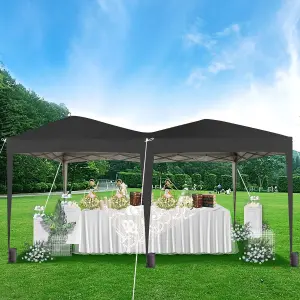 MCC Direct 3x6 Pop up Gazebo Marquee No Sides Black