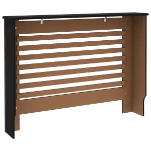 Berkfield Radiator Cover Black 112x19x81 cm MDF