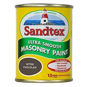 Sandtex Bitter chocolate brown Smooth Masonry paint, 150ml Tester pot