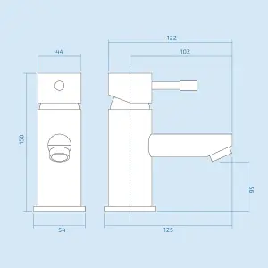 Nes Home Pilton 2 in 1 Close Coupled Pan, Cistern, Seat & Mini Mono Basin Mixer Tap