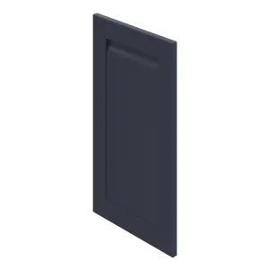 GoodHome Garcinia Integrated handle Matt navy blue Shaker Highline Cabinet door (W)400mm (H)715mm (T)20mm