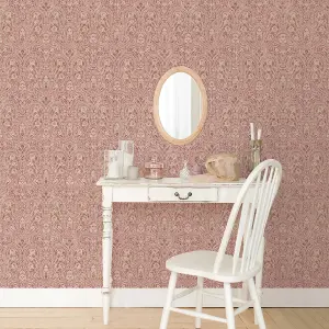 Galerie Abby Rose 4 Plum Cream Ornamental Paisley Smooth Wallpaper