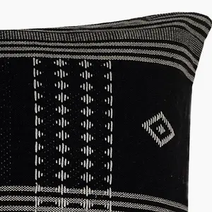 Siyali Cushion - Cotton - L50 x W50 x H1 cm - Black