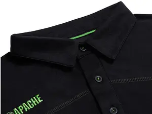 Apache LANGLEY XXL Langley Black Performance Polo Shirt - XXL 47/49in APALANGXXL