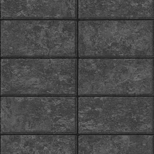 Contour New Slate Stretch Black Wallpaper