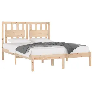 Berkfield Bed Frame Solid Wood Pine 150x200 cm 5FT King Size