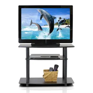 Furinno 13192DBR/BK Turn-N-Tube No Tools 3-Tier TV Stands