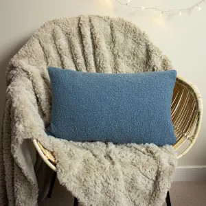 furn. Malham Shearling Fleece Rectangular Polyester Filled Cushion