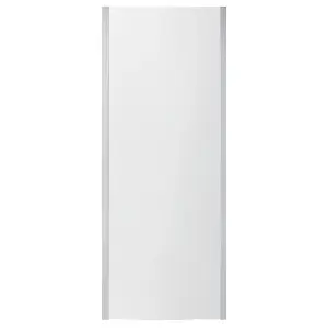 GoodHome Naya Framed Silver Chrome effect Clear No design Fixed Shower panel (H)195cm (W)90cm