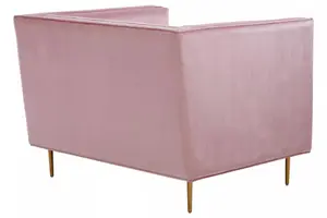 Interiors by Premier Glamorous Pink Armchair, Plush Velvet Upholstered Seat, Sofa Couch For Patio, Mid-century Modern Armchair