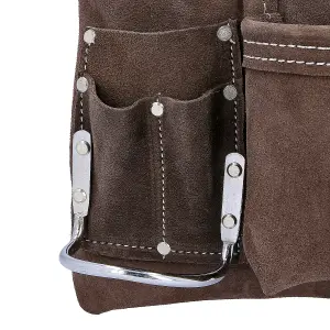 TOUGH MASTER Suede Leather Tool Pouch 6 Pockets - 1.6-1.8 Millimeters (TM-318SP)