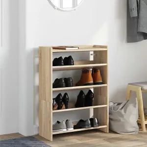 Berkfield Shoe Rack Sonoma Oak 80x25x61.5 cm Engineered Wood