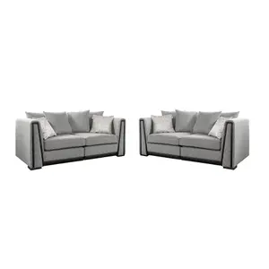 The Great British Sofa Company Edinburgh 2 Seater and 2 Seater Light Grey Sofas