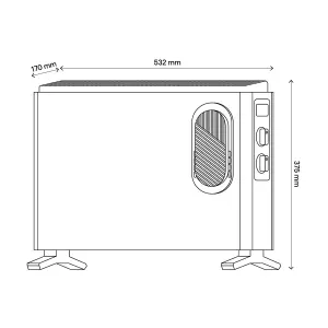 GoodHome 2000W White Convector heater