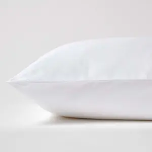 Homescapes White Organic Cotton Continental Pillowcase 400 TC, 40 x 80 cm