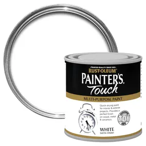 Rust-Oleum Painter's Touch White Satinwood Multi-surface paint, 250ml