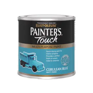 Rust-Oleum Painter's Touch Cerulean Blue Matt Multi-room Furniture paint, 250ml