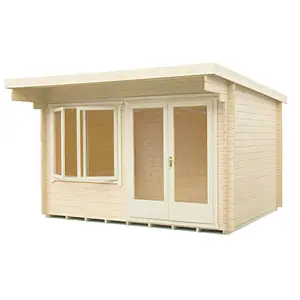 Defries 12 x 10 Ft. Tongue & Groove 28 mm Log Cabin