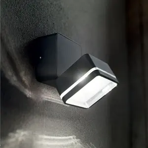 Luminosa Omega Square Single Spotlight Anthracite IP54 4000K