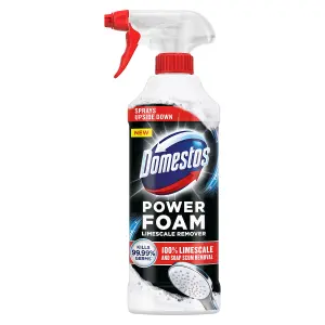 Domestos Power Foam Toilet & Bathroom Cleaner Spray Limescale Remover, 450ml