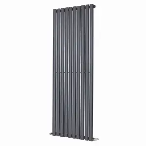 Right Radiators 1600x590mm Vertical Single Oval Column Designer Radiator Anthracite