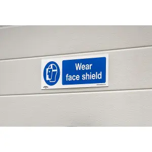 Sealey Mandatory Safety Sign Wear Face Shield Self-Adhesive Vinyl x10 SS55V10